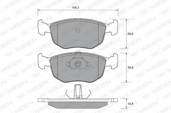 WEEN 1511990 Тормозные колодки WEEN для FORD