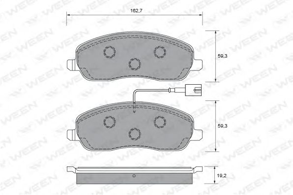 WEEN 1511994 Тормозные колодки WEEN для LANCIA