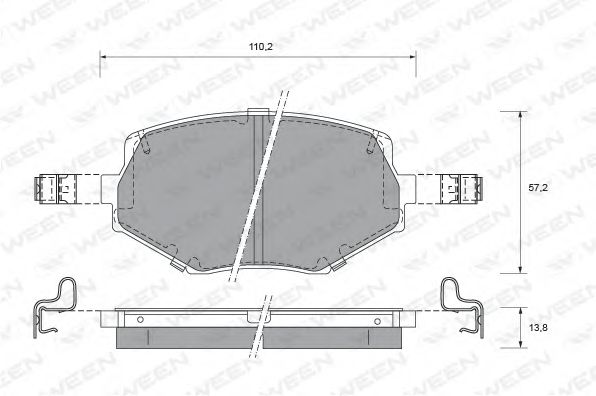 WEEN 1512123 Тормозные колодки WEEN для MAZDA