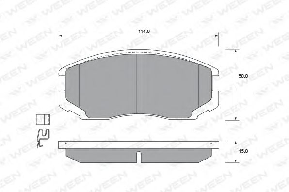 WEEN 1512205 Тормозные колодки WEEN для DAIHATSU