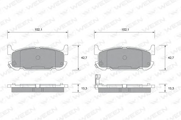 151-2286 WEEN Тормозные колодки 151-2286 WEEN Тормозные колодки