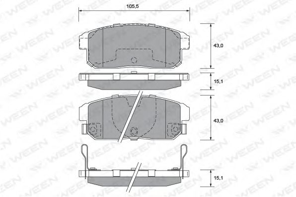 WEEN 1512320 Тормозные колодки WEEN для SUZUKI