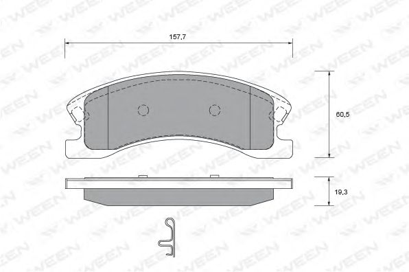 WEEN 1512501 Тормозные колодки WEEN для JEEP