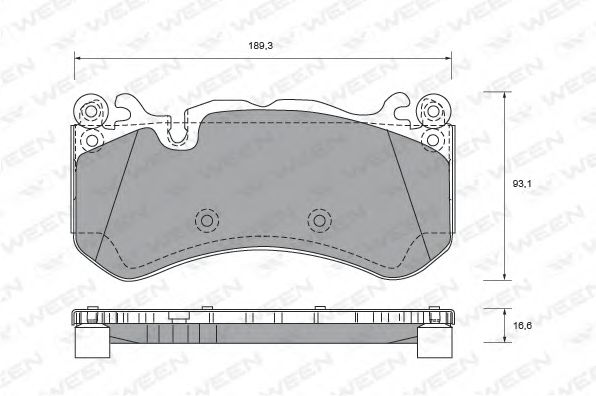 WEEN 1512662 Комплект тормозных колодок, дисковый тормоз 