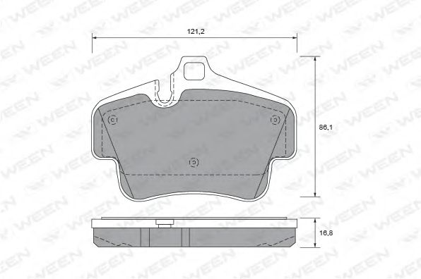 WEEN 1512679 Комплект тормозных колодок, дисковый тормоз 