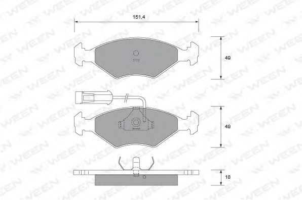 WEEN 1511804 Тормозные колодки WEEN для FIAT