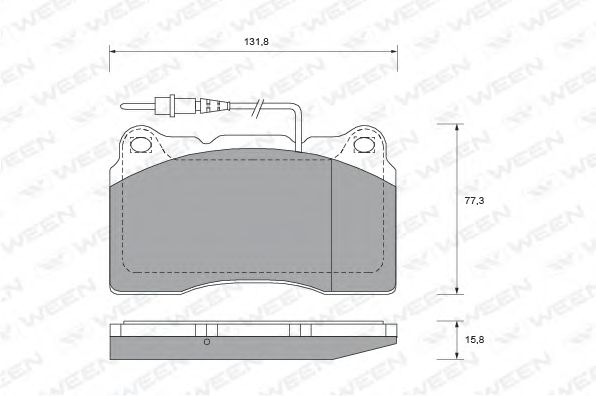 WEEN 1511864 Тормозные колодки WEEN для LANCIA