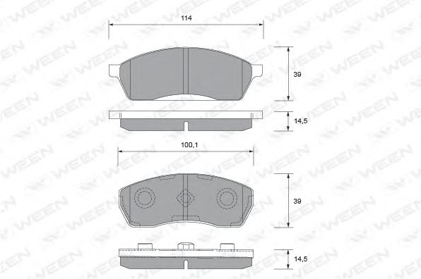 WEEN 1512110 Тормозные колодки WEEN для SUBARU