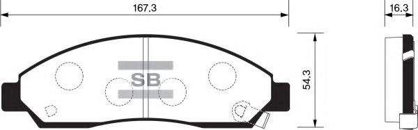 FI.BA FBP1408 Тормозные колодки для ISUZU