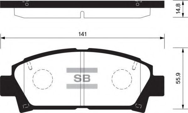 FI.BA FBP1466 Тормозные колодки FI. BA для TOYOTA