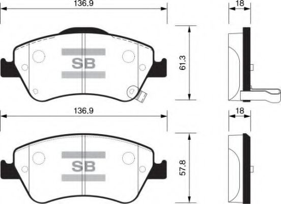 FI.BA FBP1500 Тормозные колодки FI. BA для TOYOTA