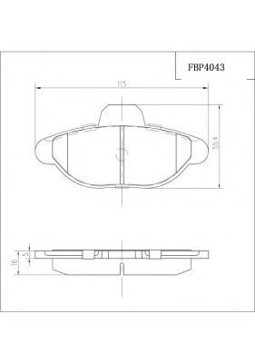 FI.BA FBP4043 Тормозные колодки FI. BA для LANCIA