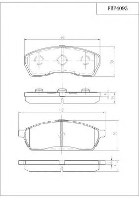 FI.BA FBP4093 Тормозные колодки для SUBARU VIVIO