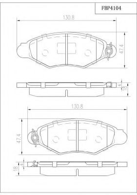 FI.BA FBP4104 Тормозные колодки FI. BA для CITROEN