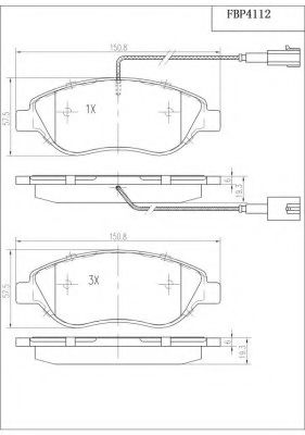 FI.BA FBP4112 Тормозные колодки FI. BA 