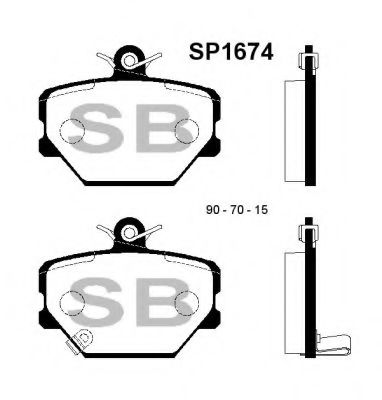 FI.BA FBP1674 Тормозные колодки для SMART ROADSTER
