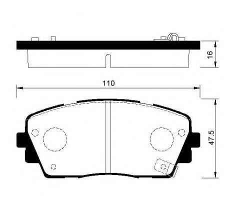 FI.BA FBP4153 Тормозные колодки FI. BA для KIA