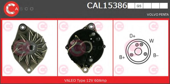 CASCO CAL15386GS Генератор 