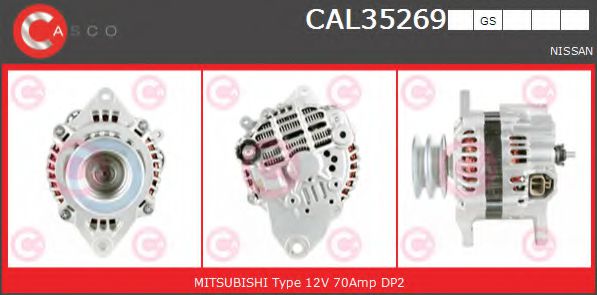 CASCO CAL35269GS Генератор для NISSAN PATROL 4 (Y60, GR) 4.2 KAT CASCO CAL35269GS Генератор для NISSAN PATROL 4 (Y60, GR) 4.2 KAT