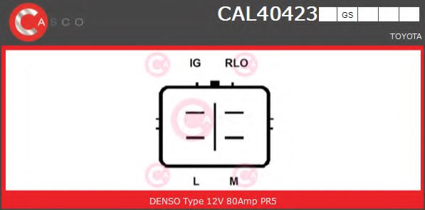 CASCO CAL40423GS Генератор для TOYOTA IQ