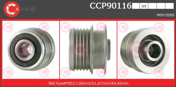 CASCO CCP90116GS Ременный шкив, генератор 