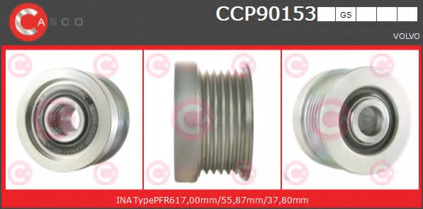 CASCO CCP90153GS Ременный шкив, генератор  CASCO CCP90153GS Ременный шкив, генератор