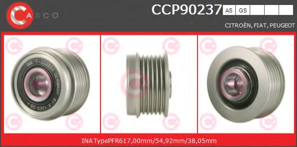 CASCO CCP90237AS Ременный шкив, генератор 