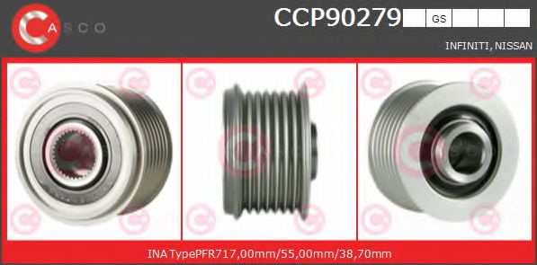 CASCO CCP90279GS Ременный шкив, генератор CASCO CCP90279GS Ременный шкив, генератор