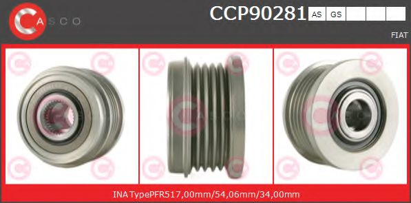 CASCO CCP90281AS Ременный шкив, генератор 