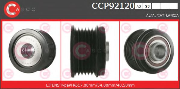 CASCO CCP92120AS Ременный шкив, генератор CASCO CCP92120AS Ременный шкив, генератор