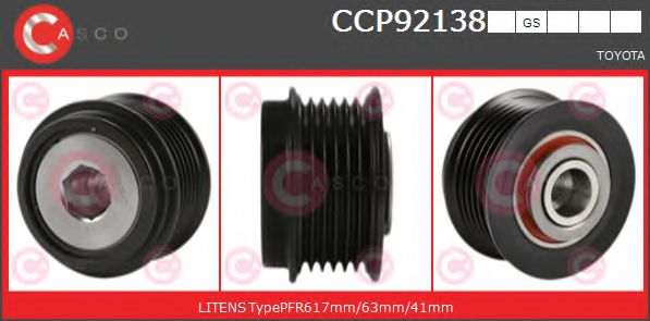 CASCO CCP92138GS Ременный шкив, генератор 