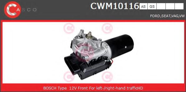 CASCO CWM10116AS Двигатель стеклоочистителя для FORD