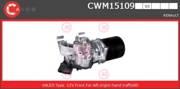 CASCO CWM15109GS Двигатель стеклоочистителя CASCO для RENAULT