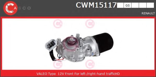 CASCO CWM15117GS Двигатель стеклоочистителя CASCO для RENAULT