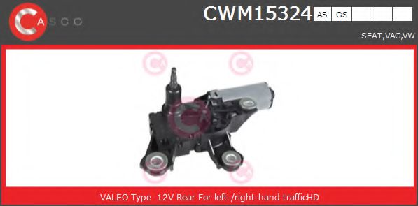 CASCO CWM15324AS Двигатель стеклоочистителя для SEAT