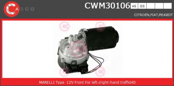 CASCO CWM30106AS Двигатель стеклоочистителя для FIAT
