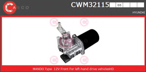 CASCO CWM32115GS Двигатель стеклоочистителя для HYUNDAI