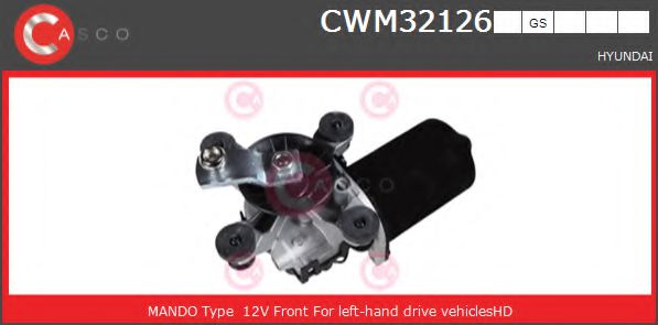 CASCO CWM32126GS Двигатель стеклоочистителя для HYUNDAI