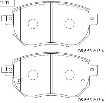 ASIMCO KD1756 Тормозные колодки для INFINITI