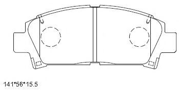 ASIMCO KD2267 Тормозные колодки ASIMCO для TOYOTA