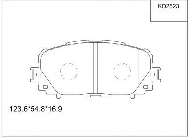 ASIMCO KD2523 Тормозные колодки ASIMCO для TOYOTA