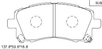 ASIMCO KD3780 Тормозные колодки ASIMCO для SUBARU