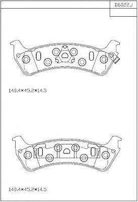 ASIMCO KD6022 Тормозные колодки для FORD USA