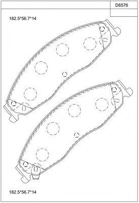 ASIMCO KD6576 Тормозные колодки для CADILLAC