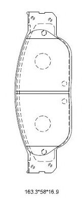 ASIMCO KD6771 Тормозные колодки для JAGUAR