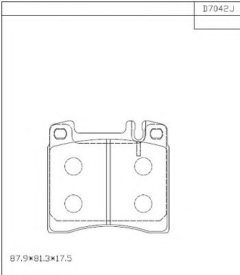 ASIMCO KD7042 Тормозные колодки ASIMCO 