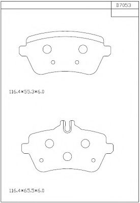 ASIMCO KD7053 Тормозные колодки ASIMCO 