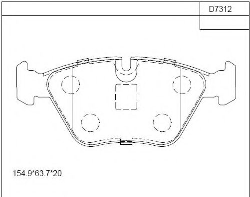 ASIMCO KD7312 Тормозные колодки ASIMCO 