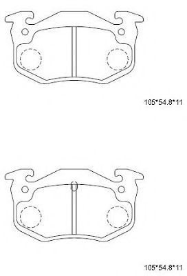 ASIMCO KD7719 Тормозные колодки ASIMCO для PEUGEOT