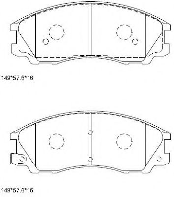 ASIMCO KD9719 Тормозные колодки ASIMCO для HYUNDAI